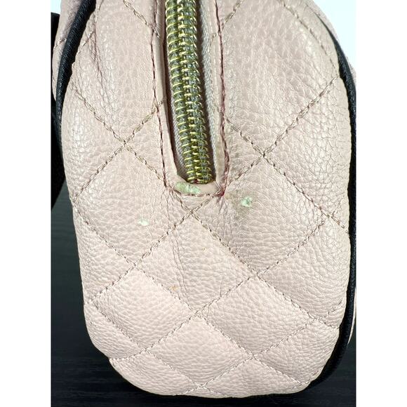 Betsey Johnson Quilted Mini Top Handle Handbag with Bow in Pink - Picture 8 of 13